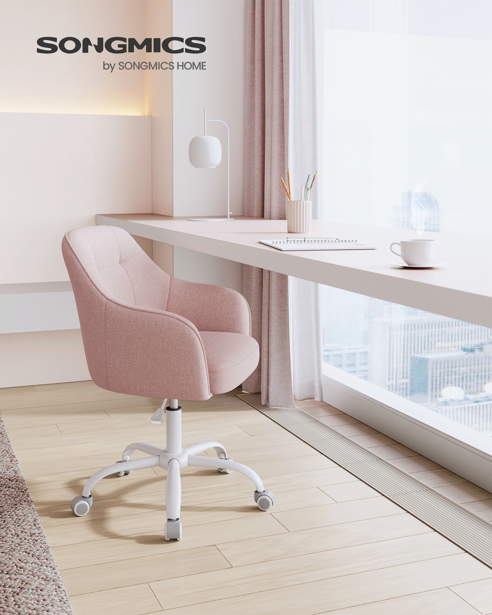 Modern Grey Adjustable Office Chair with Armrest - image 20