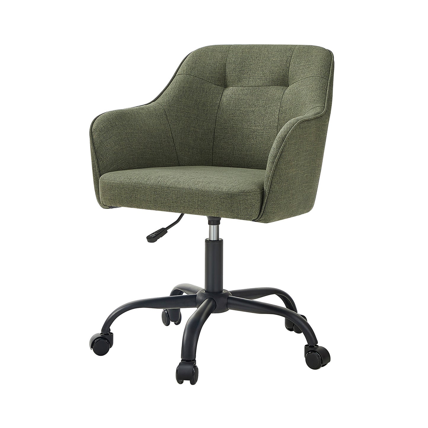 Desk Chair with Armrests, Loads 110 kg, for Home Office, Study, Bedroom, Adjustable Office Chair, Green - image 2