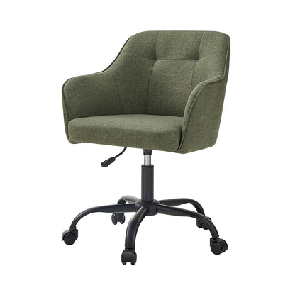 Desk Chair with Armrests, Loads 110 kg, for Home Office, Study, Bedroom, Adjustable Office Chair, Green - image 2