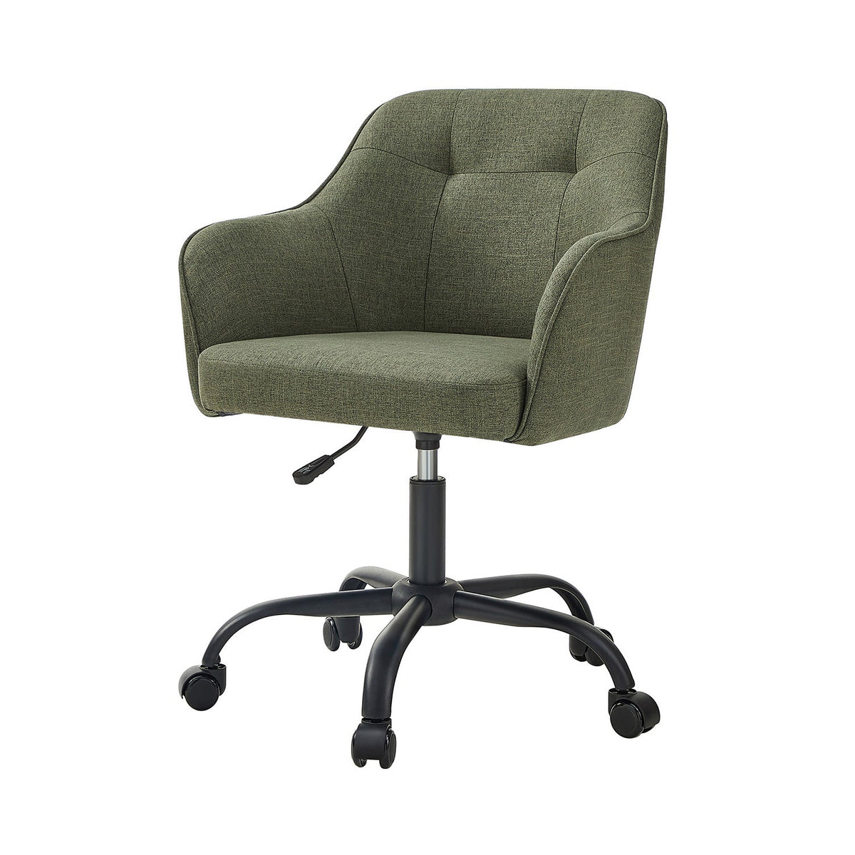 Desk Chair with Armrests, Loads 110 kg, for Home Office, Study, Bedroom, Adjustable Office Chair, Green - image 1