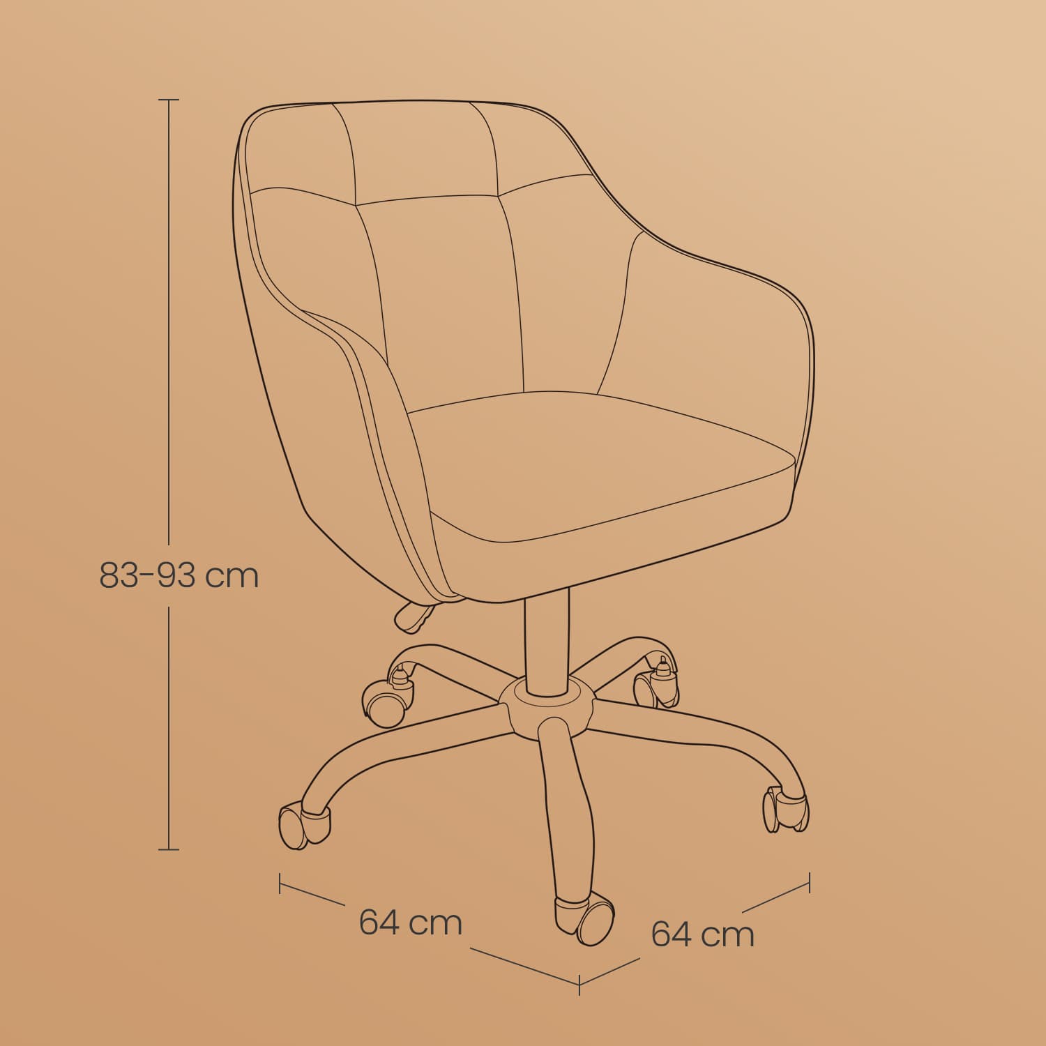 Desk Chair with Armrests, Loads 110 kg, for Home Office, Study, Bedroom, Adjustable Office Chair, Green - image 40