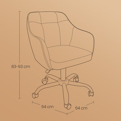 Desk Chair with Armrests, Loads 110 kg, for Home Office, Study, Bedroom, Adjustable Office Chair, Green - image 40