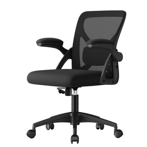 Ergonomic Mesh Desk Chair with Flip-Up Armrests, Computer Office Chair in Ink Black - image 1