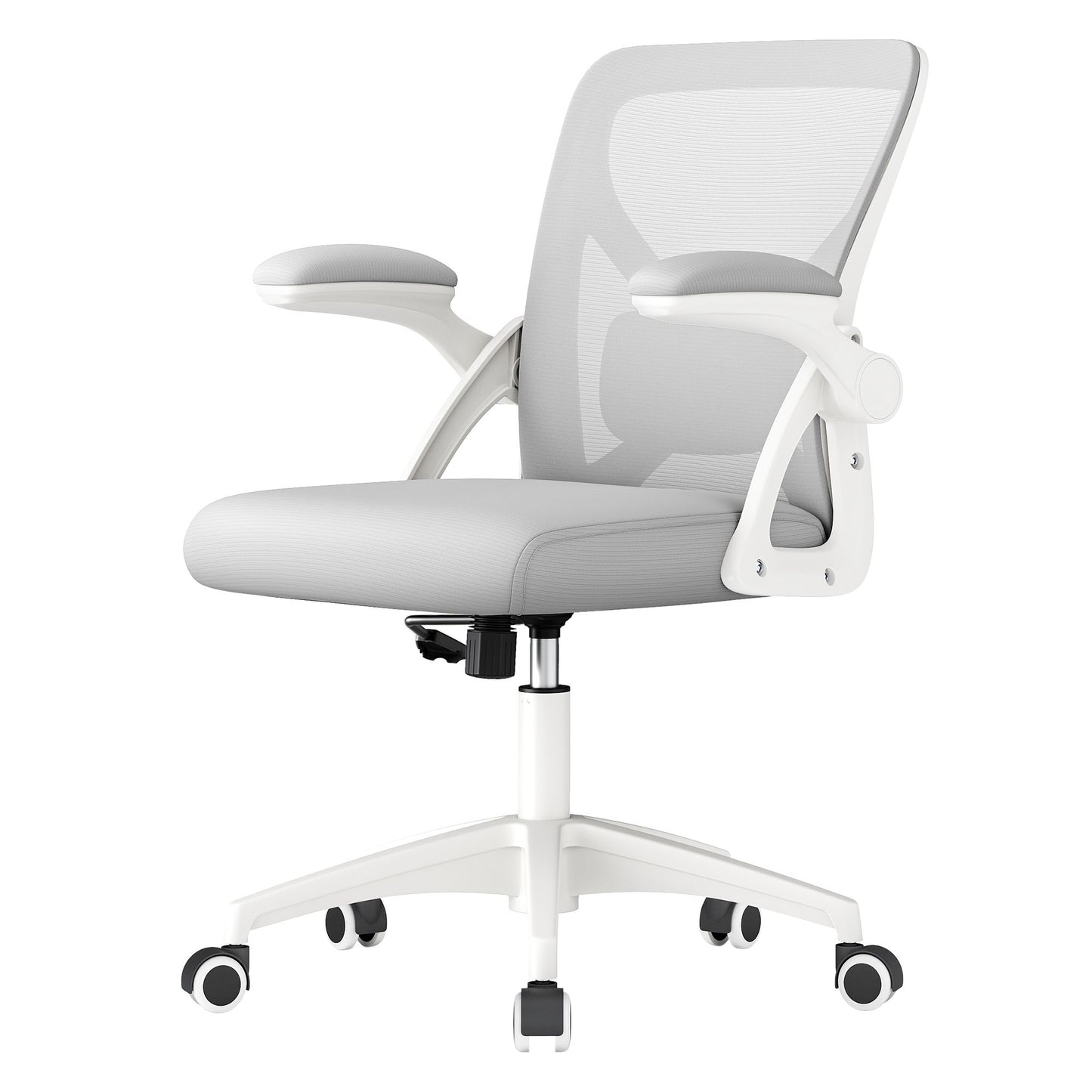 Ergonomic Mesh Desk Chair with Flip-Up Armrests, Computer Office Chair in Dove Gray - image 1