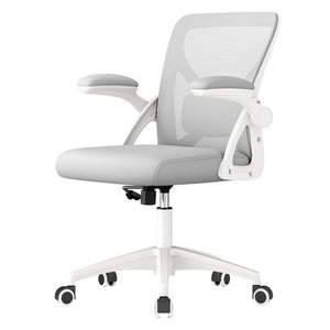 Ergonomic Mesh Desk Chair with Flip-Up Armrests, Computer Office Chair in Dove Gray - image 1