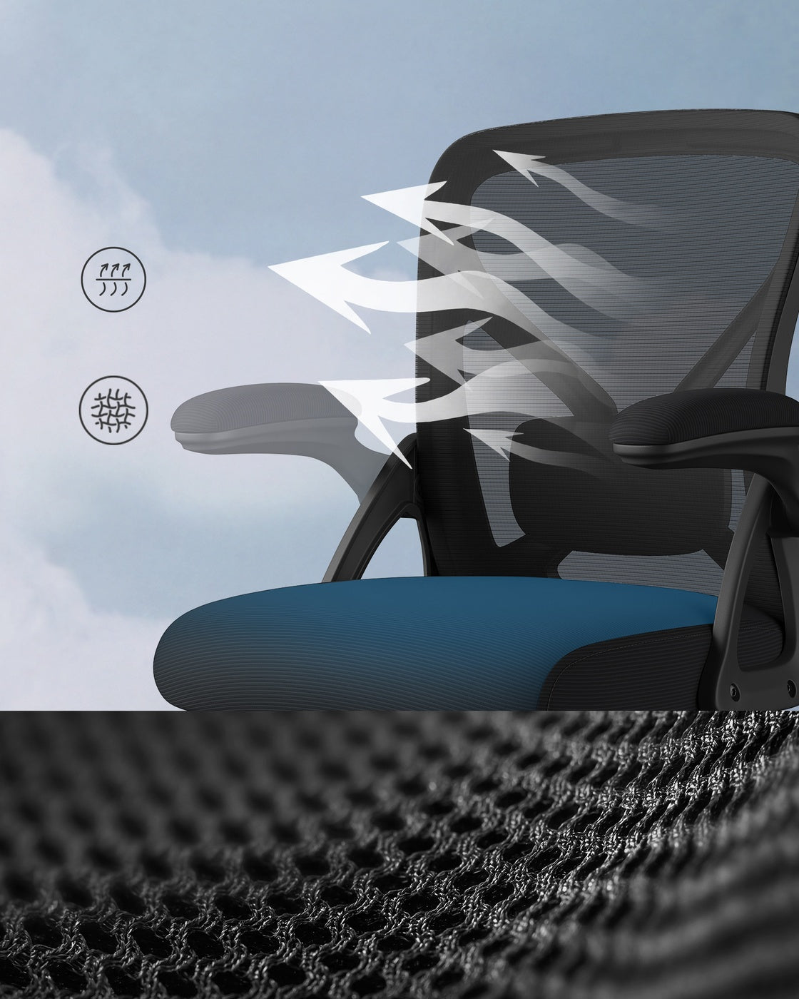 Drafting Chair, Ergonomic Tall Office Chair for Standing Desk, Mesh Back, Adjustable Footring