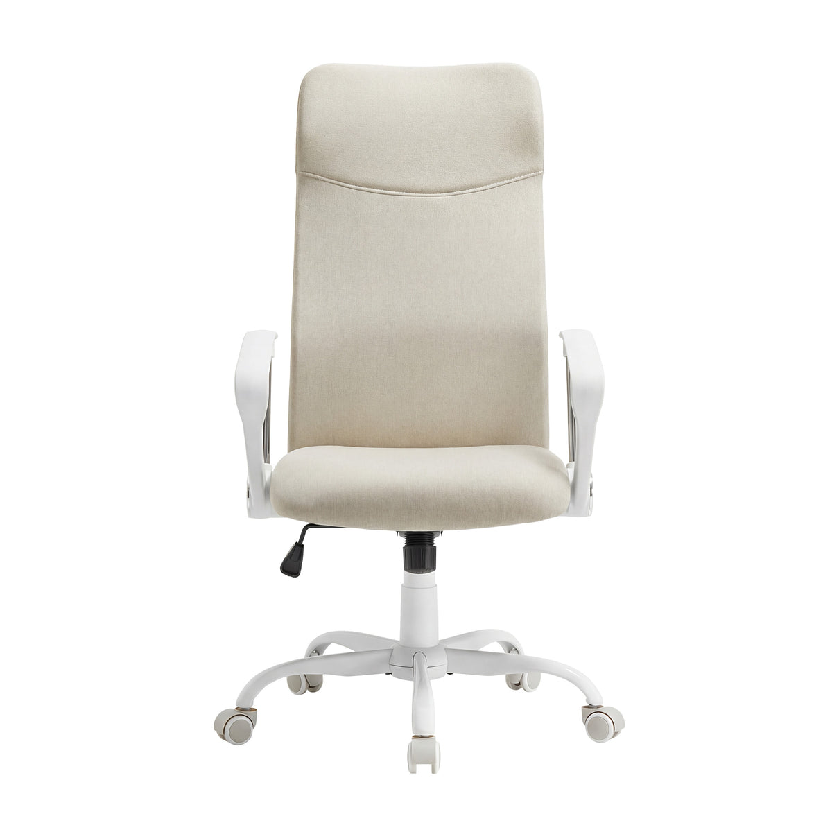 Oatmeal Beige Height-Adjustable Office Chair