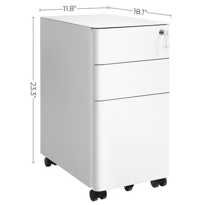 File Cabinet, Steel Filing Cabinet with 3 Drawers - image 6