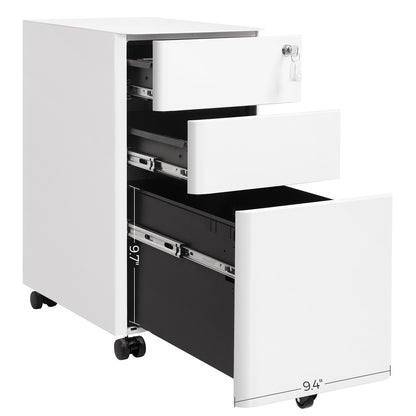 File Cabinet, Steel Filing Cabinet with 3 Drawers - image 8