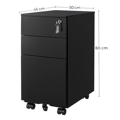 White Lockable File Cabinet on Wheels - image 15
