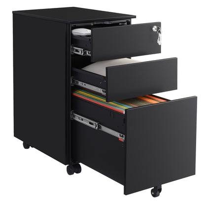 White Lockable File Cabinet on Wheels - image 17