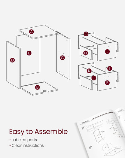 2-Drawer File Cabinet for Home Office