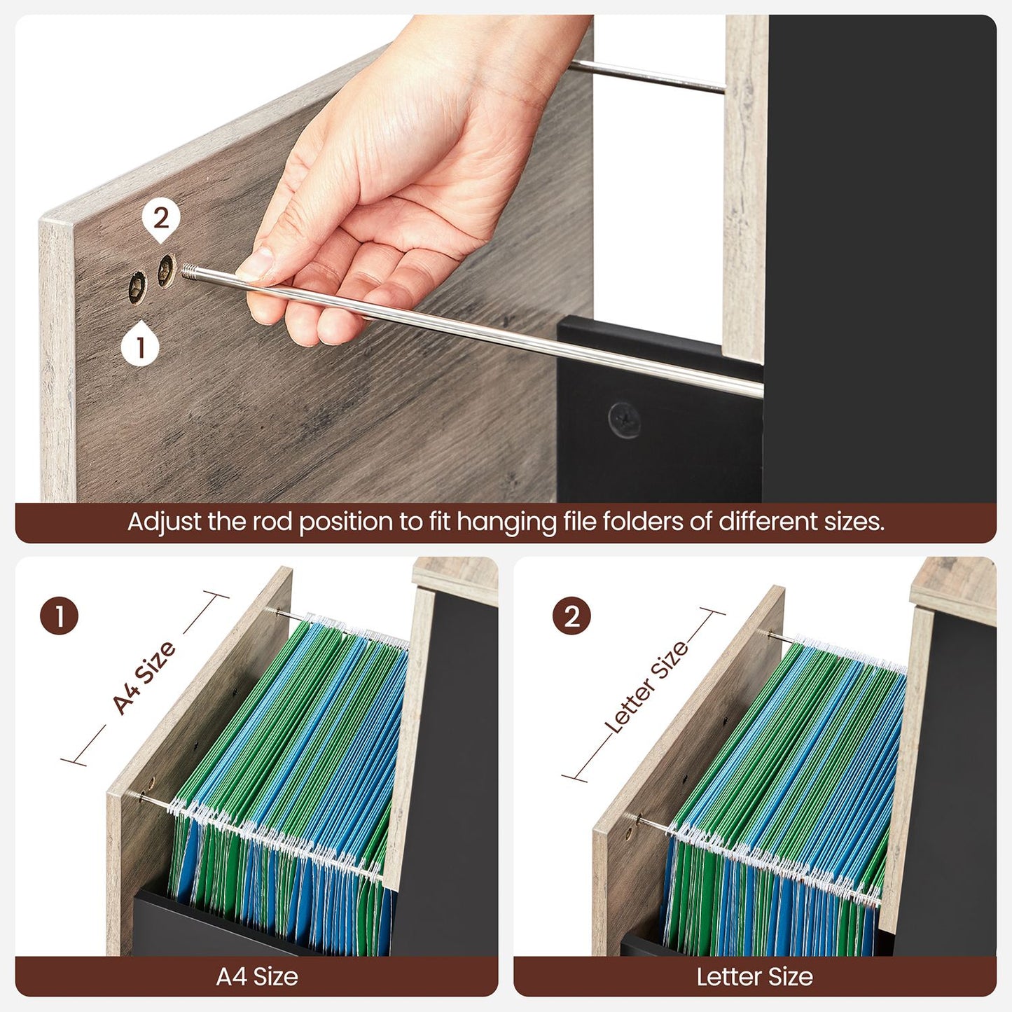 2-Drawer File Cabinet for Home Office