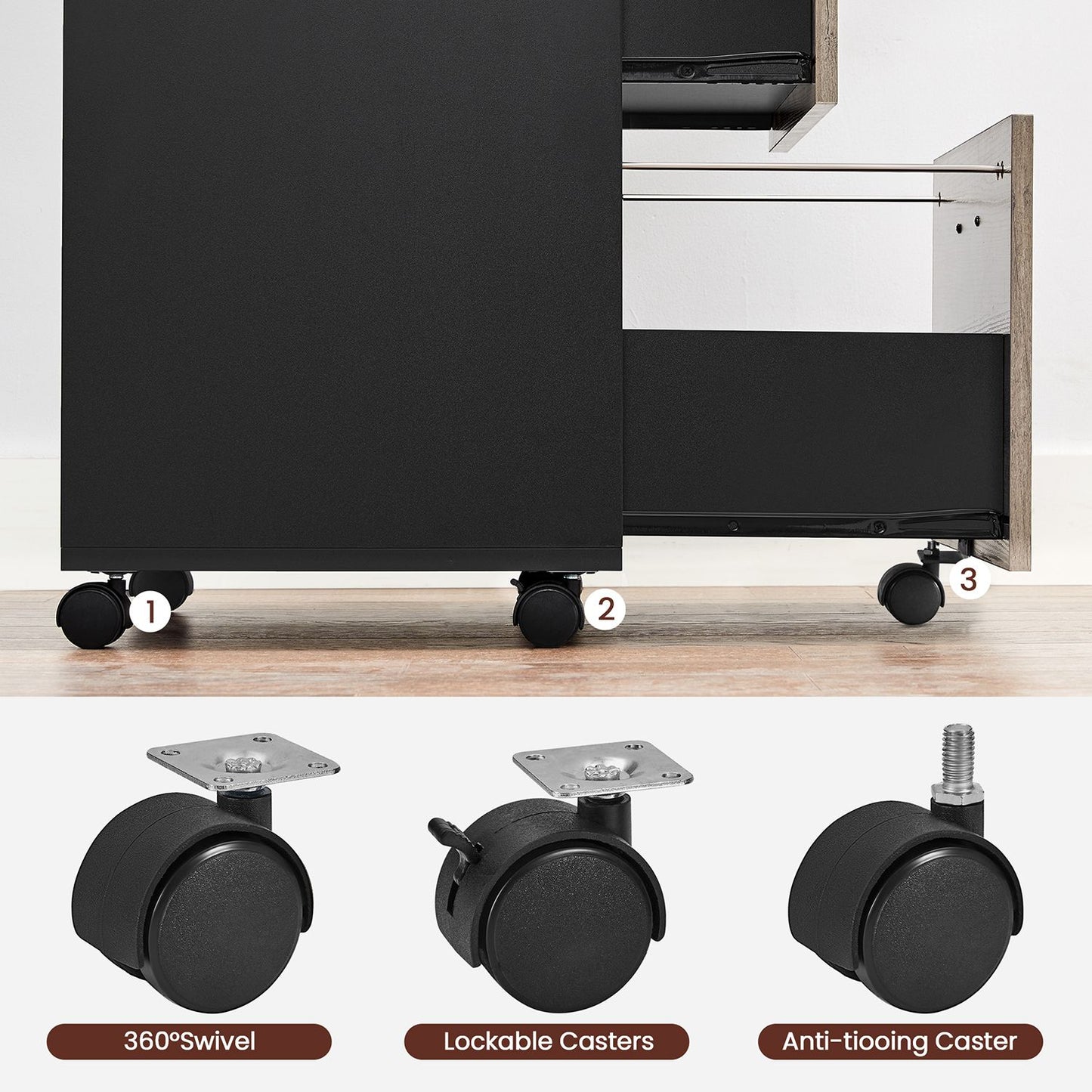 2-Drawer File Cabinet for Home Office
