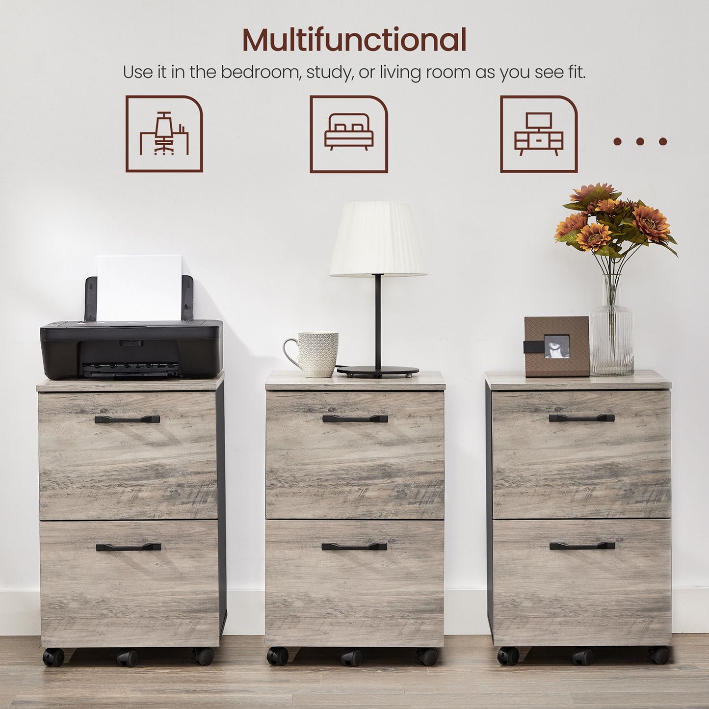 2-Drawer File Cabinet for Home Office