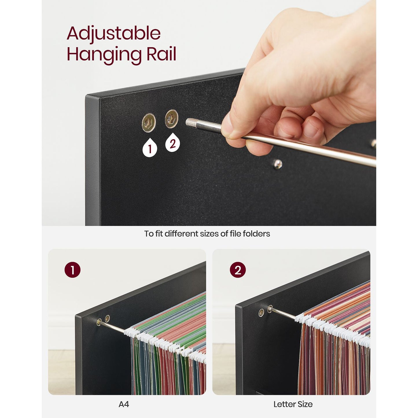 2-Drawer File Cabinet for Home Office