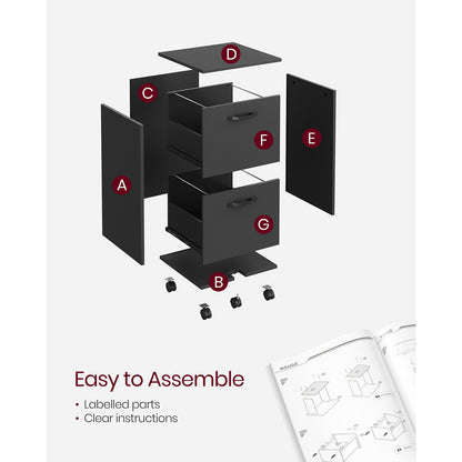 2-Drawer File Cabinet for Home Office