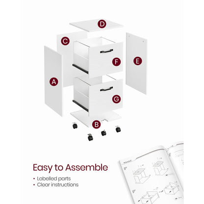 2-Drawer File Cabinet for Home Office