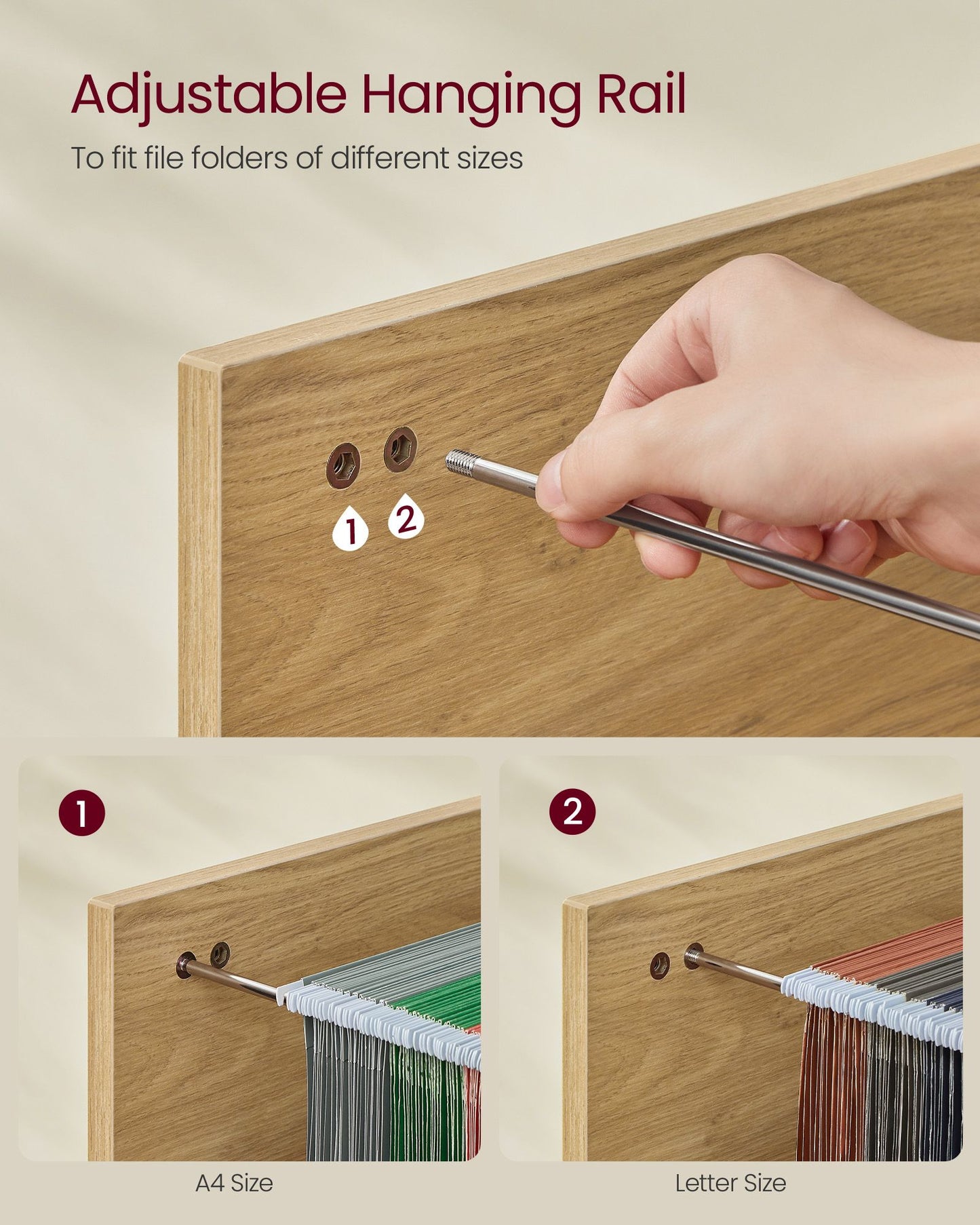 2-Drawer File Cabinet for Home Office