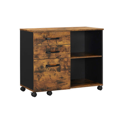 Brown File Cabinet with Storage Compartment - image 7