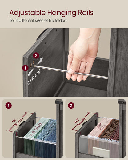 File Cabinet with 2 File Drawers, Fit A4
