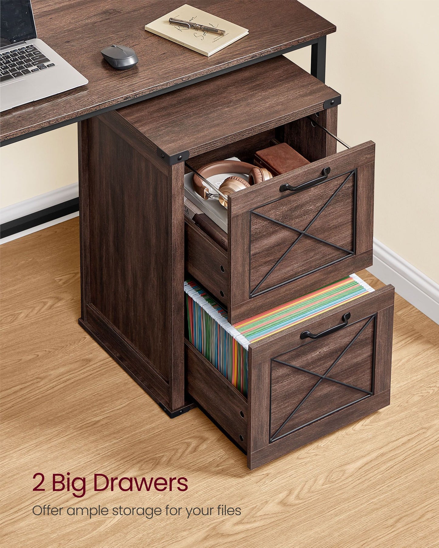 Filing Cabinet with 2 File Drawers - HWLEXTRA 