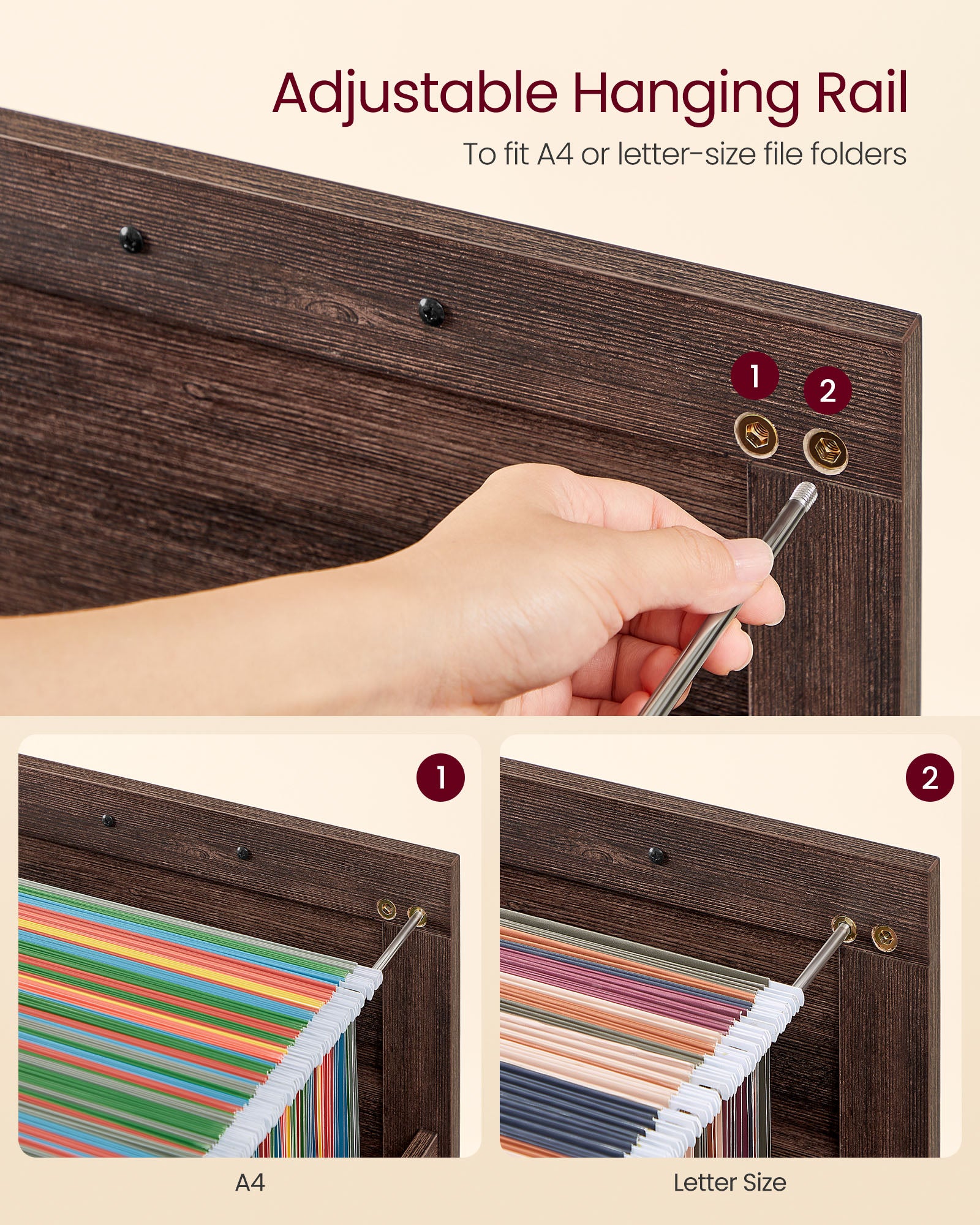 Filing Cabinet with 2 File Drawers - HWLEXTRA 