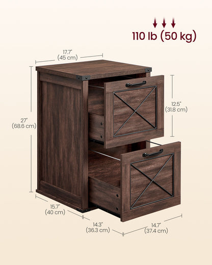 Filing Cabinet with 2 File Drawers - HWLEXTRA 