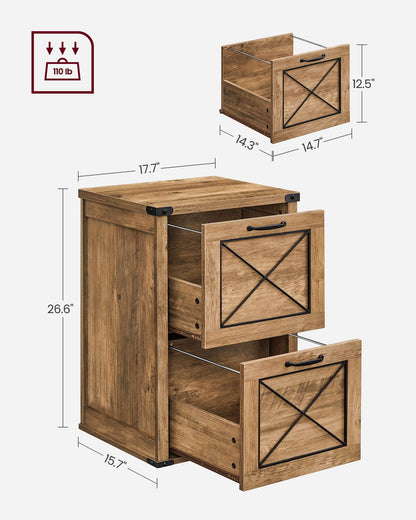 File Cabinet with 2 File Drawers, Fit A4