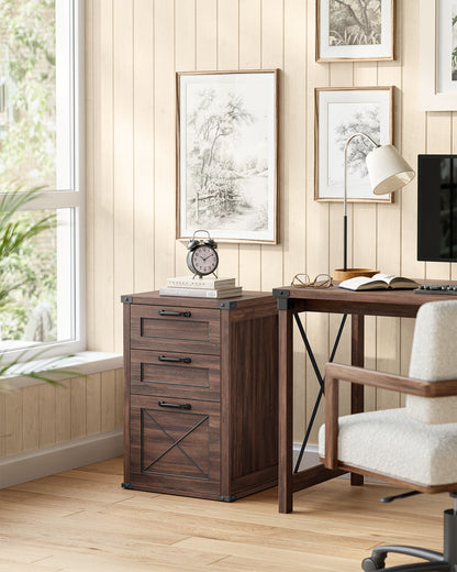 File Cabinet with 3 Drawers, Fit A4 - HWLEXTRA 