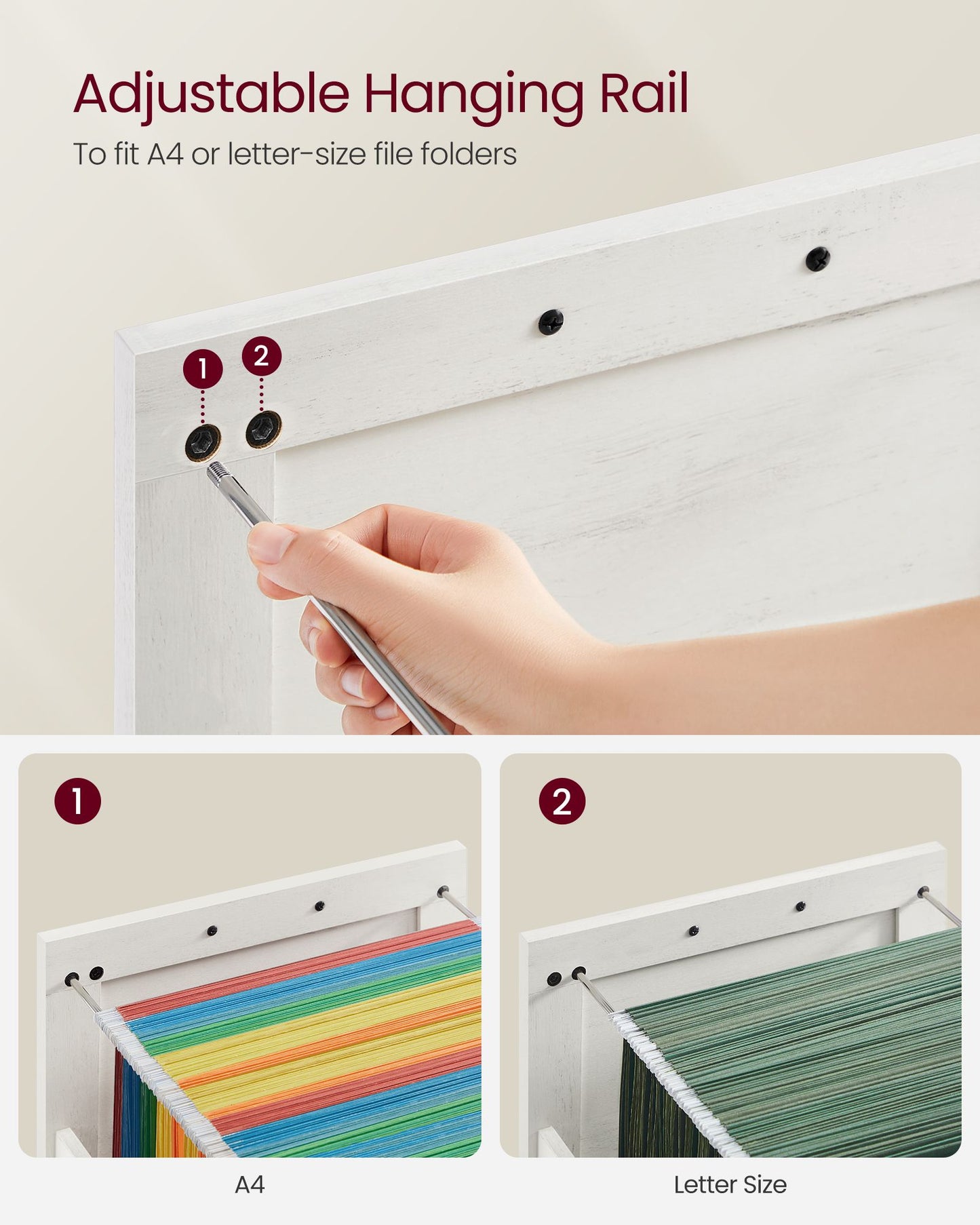 File Cabinet with 3 Drawers, Fit A4