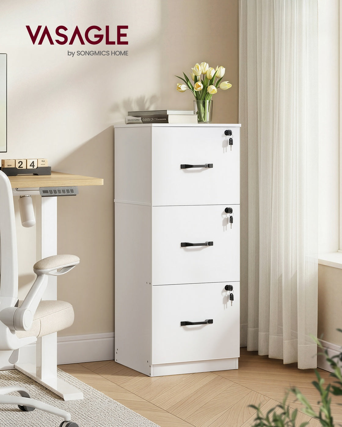 3-Drawer Vertical Lockable file cabinet with drawers - image 14