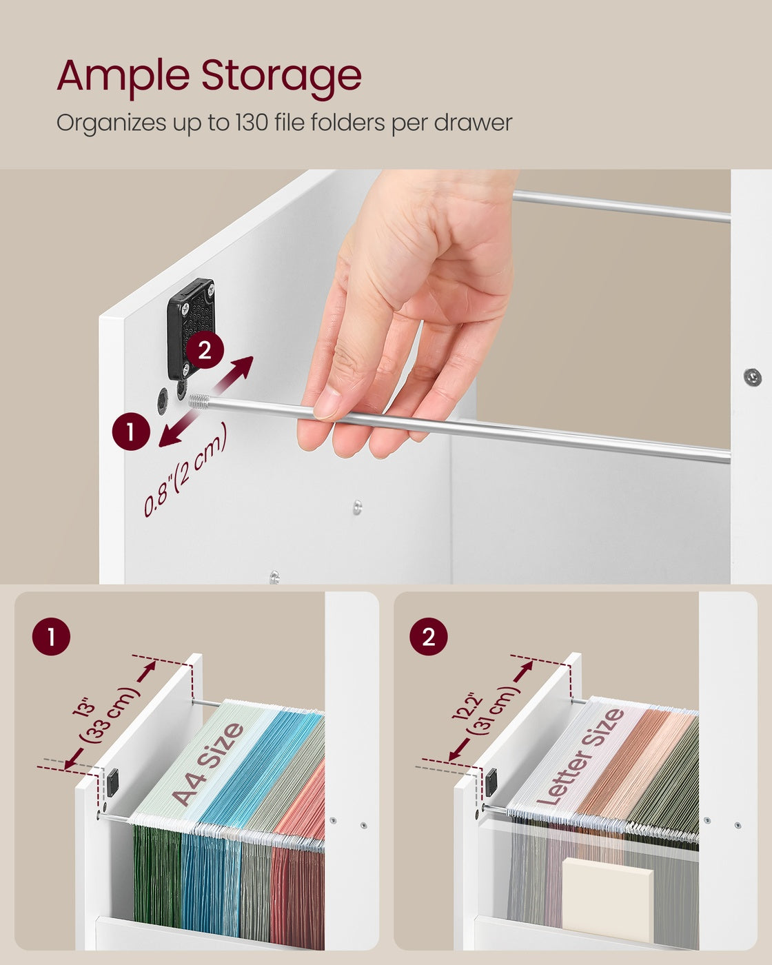 3-Drawer Vertical Lockable file cabinet with drawers - image 16
