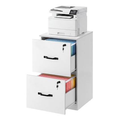 2 Drawer File Cabinet with Locks, for A4, Letter Sized Documents, Filing Cabinet for Hanging File Folders - image 5