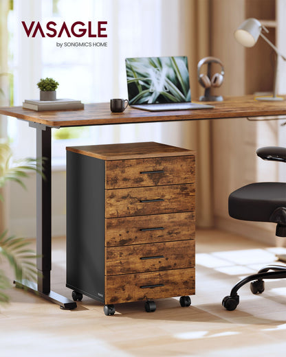 File Cabinet, Mobile Pedestal Filing Cabinet with Wheels, Cloud White - image 13