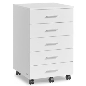 File Cabinet, Mobile Pedestal Filing Cabinet with Wheels, Cloud White - image 12