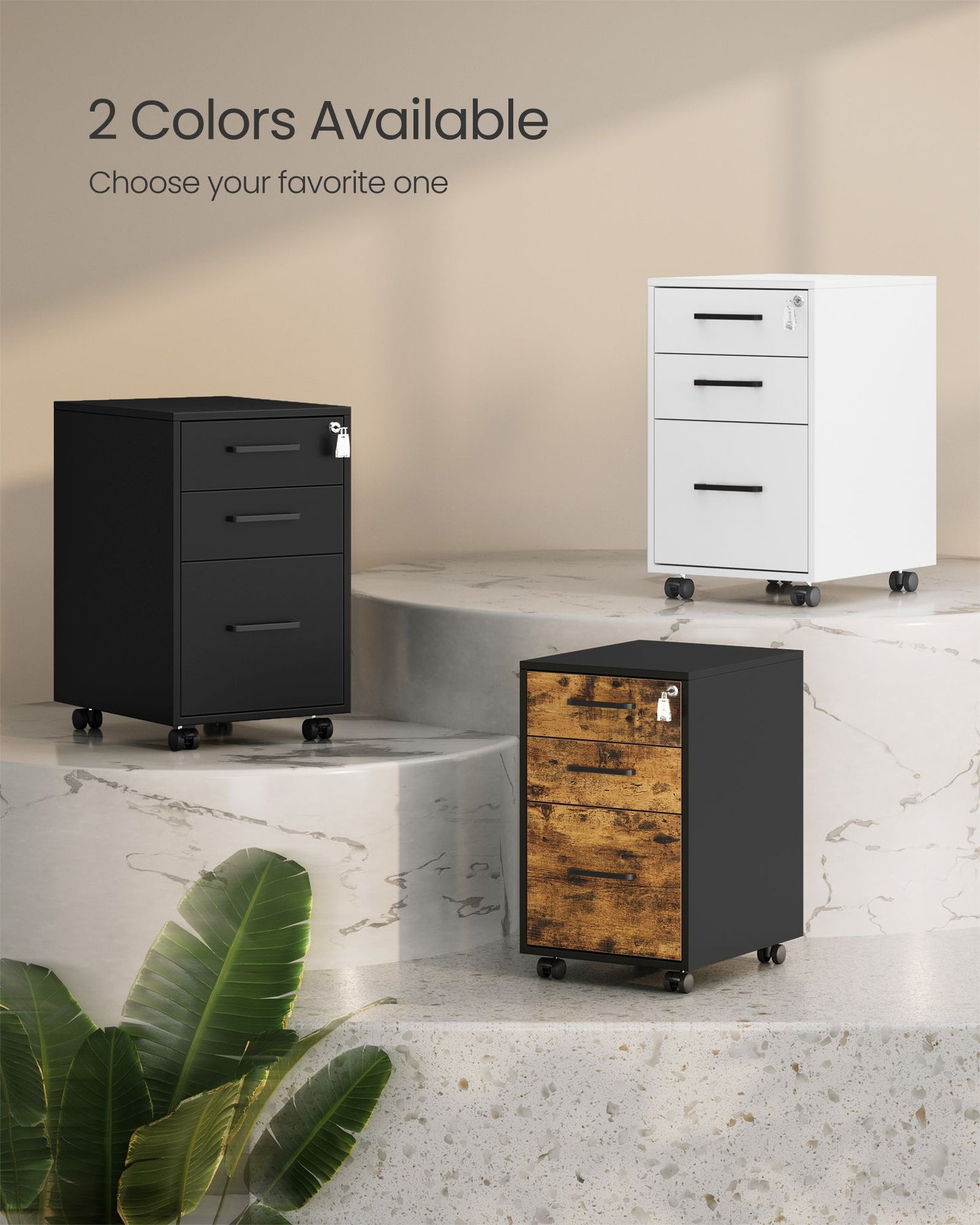 Office Filing Cabinet with Lock - HWLEXTRA 
