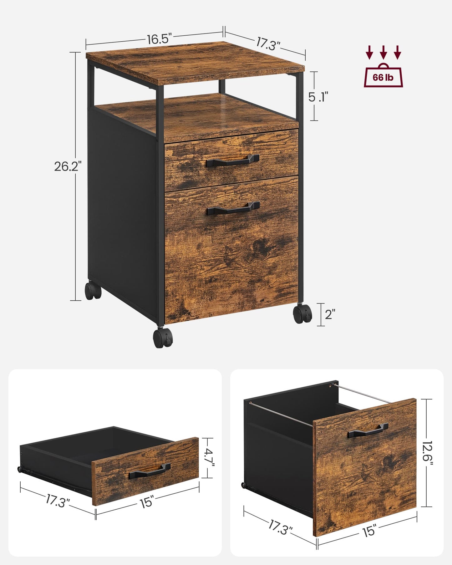 Industrial Style File Cabinet - image 10