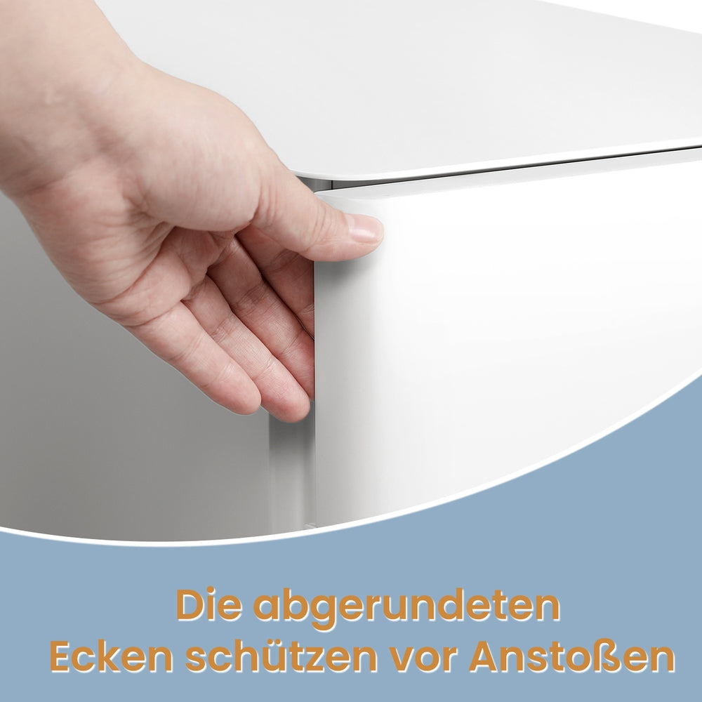 Steel File Cabinet with 3 Drawers, Mobile Pedestal Cabinet Under Desk for Home Office