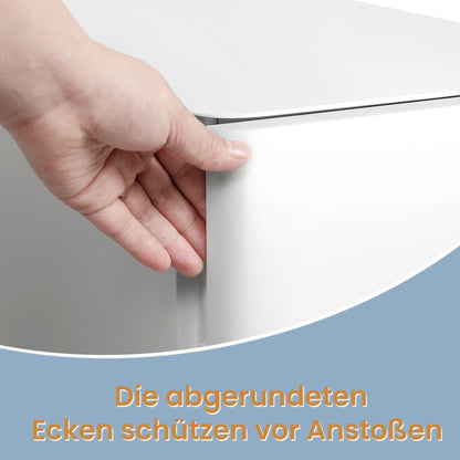 Steel File Cabinet with 3 Drawers, Mobile Pedestal Cabinet Under Desk for Home Office