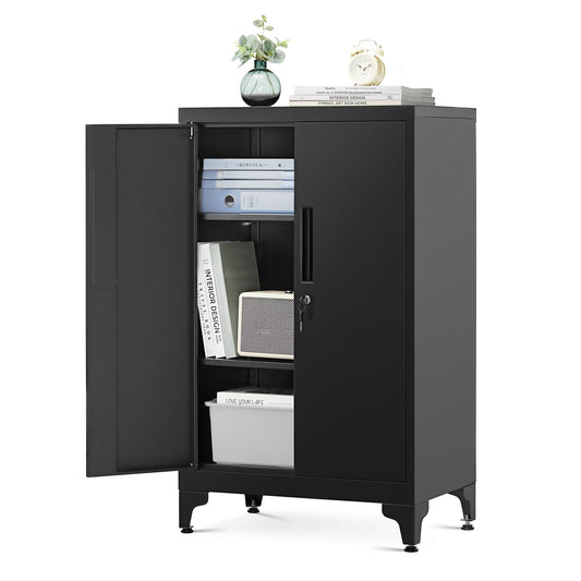 Garage Cabinet, Metal Storage Cabinet with Doors and Shelves - image 1
