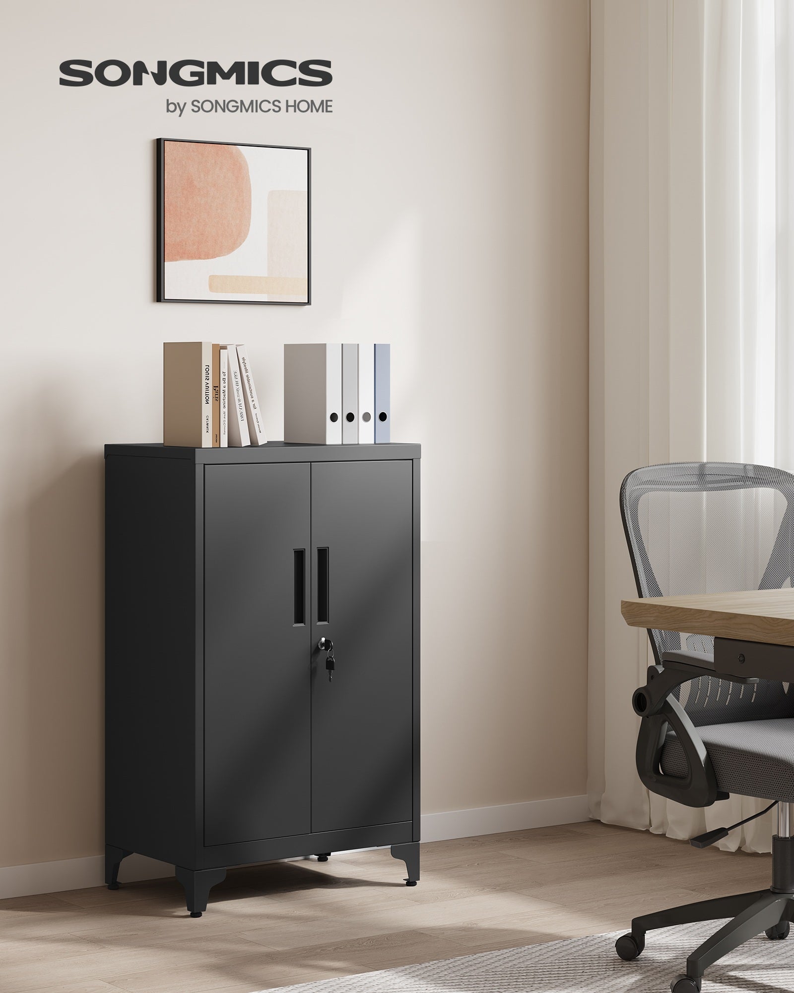 Garage Cabinet, Metal Storage Cabinet with Doors and Shelves - image 2