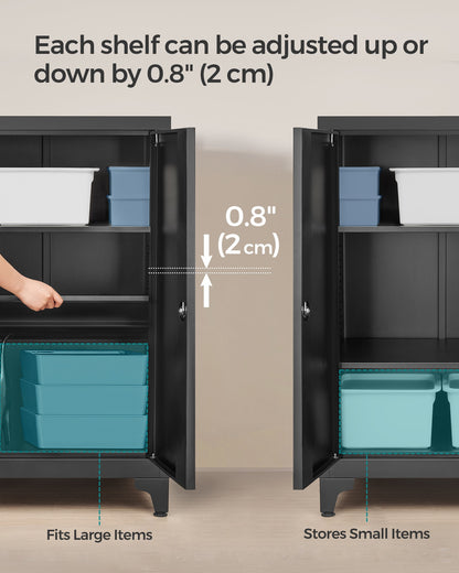 Garage Cabinet, Metal Storage Cabinet with Doors and Shelves - image 4