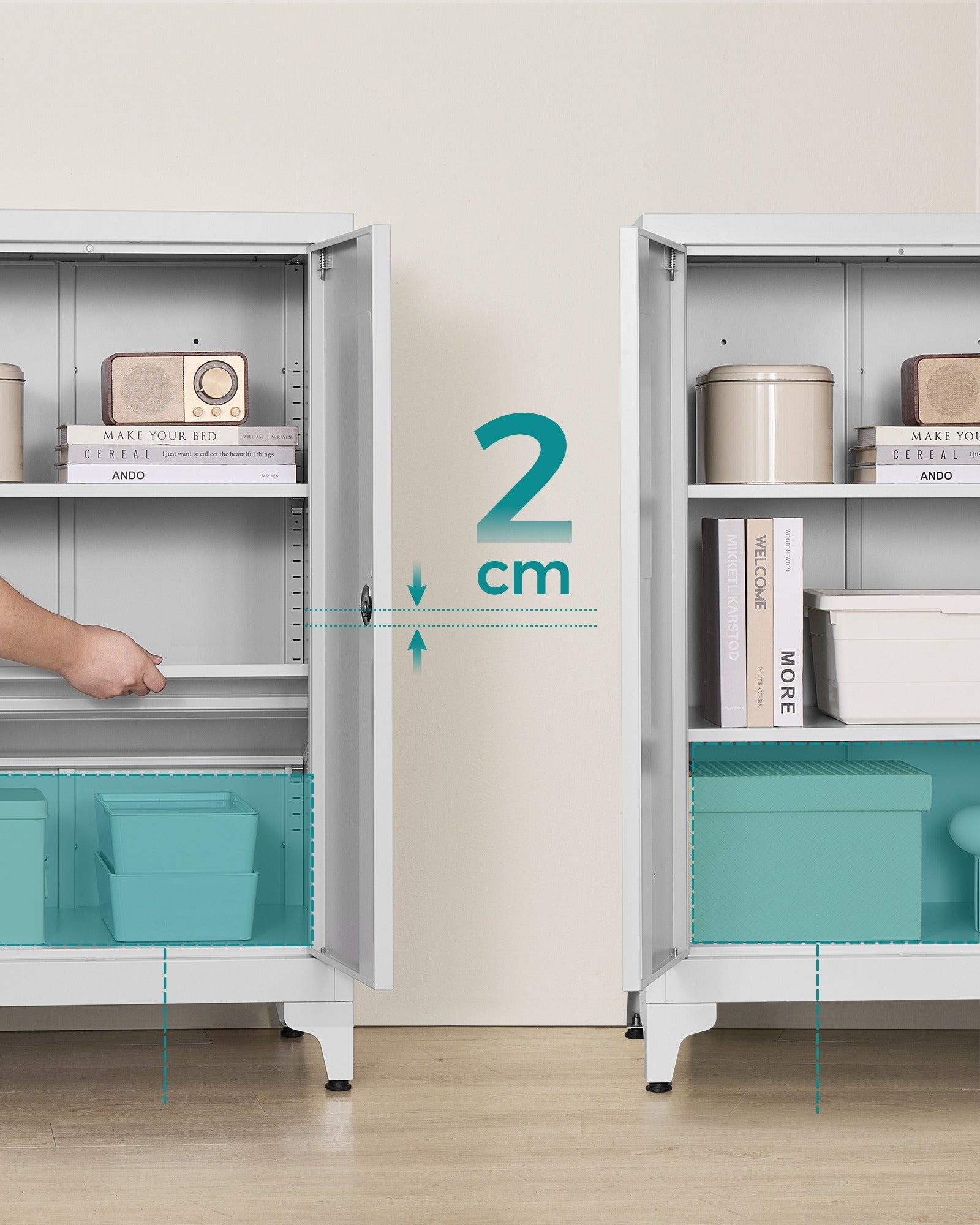 Garage Cabinet, Metal Storage Cabinet with Doors and Shelves - image 11