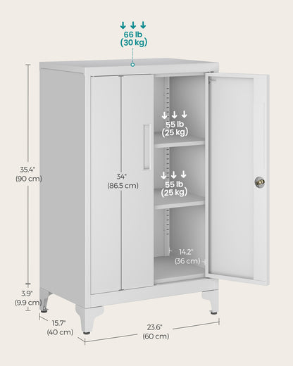 Garage Cabinet, Metal Storage Cabinet with Doors and Shelves - image 14