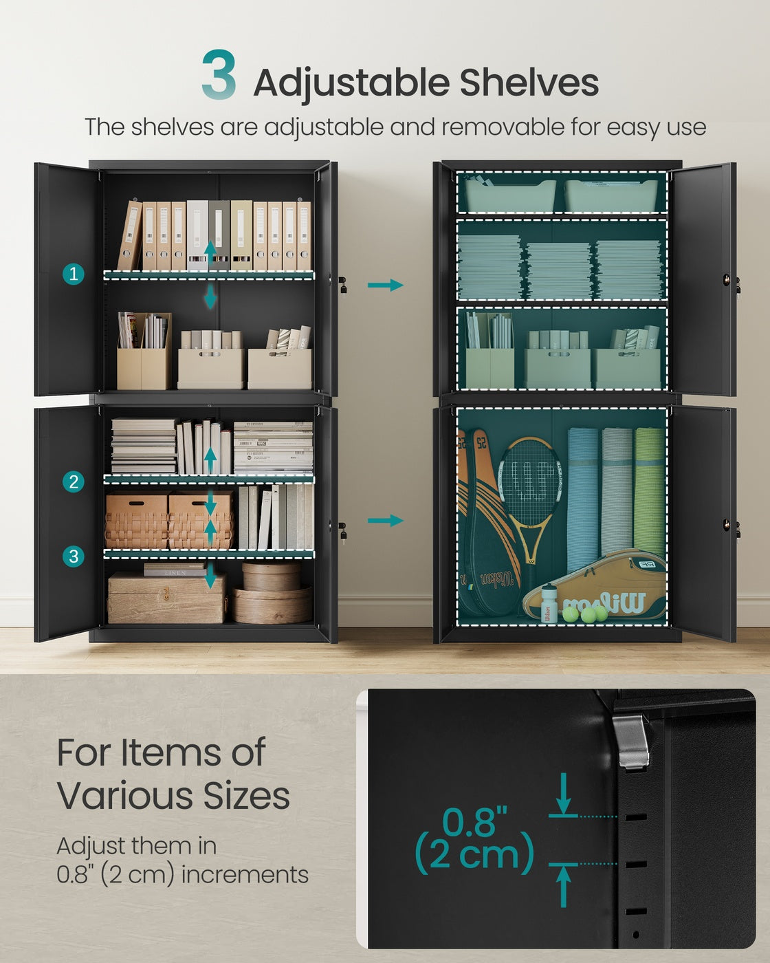 Multipurpose Garage Cabinet with 2 Doors - image 27