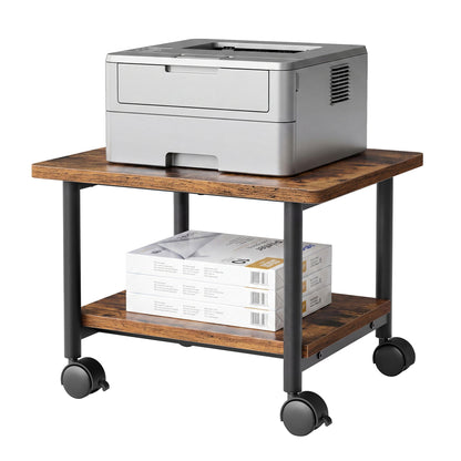 2-Tier Printer Stand with Locking Wheels, Printer Table, Storage Shelf, 19.1 x 15.9 x 13.6 inches - image 4