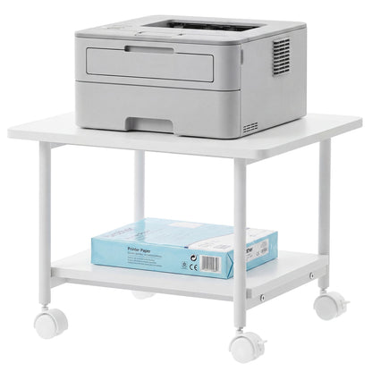 2-Tier Printer Stand with Locking Wheels, Printer Table, Storage Shelf, 19.1 x 15.9 x 13.6 inches - image 7