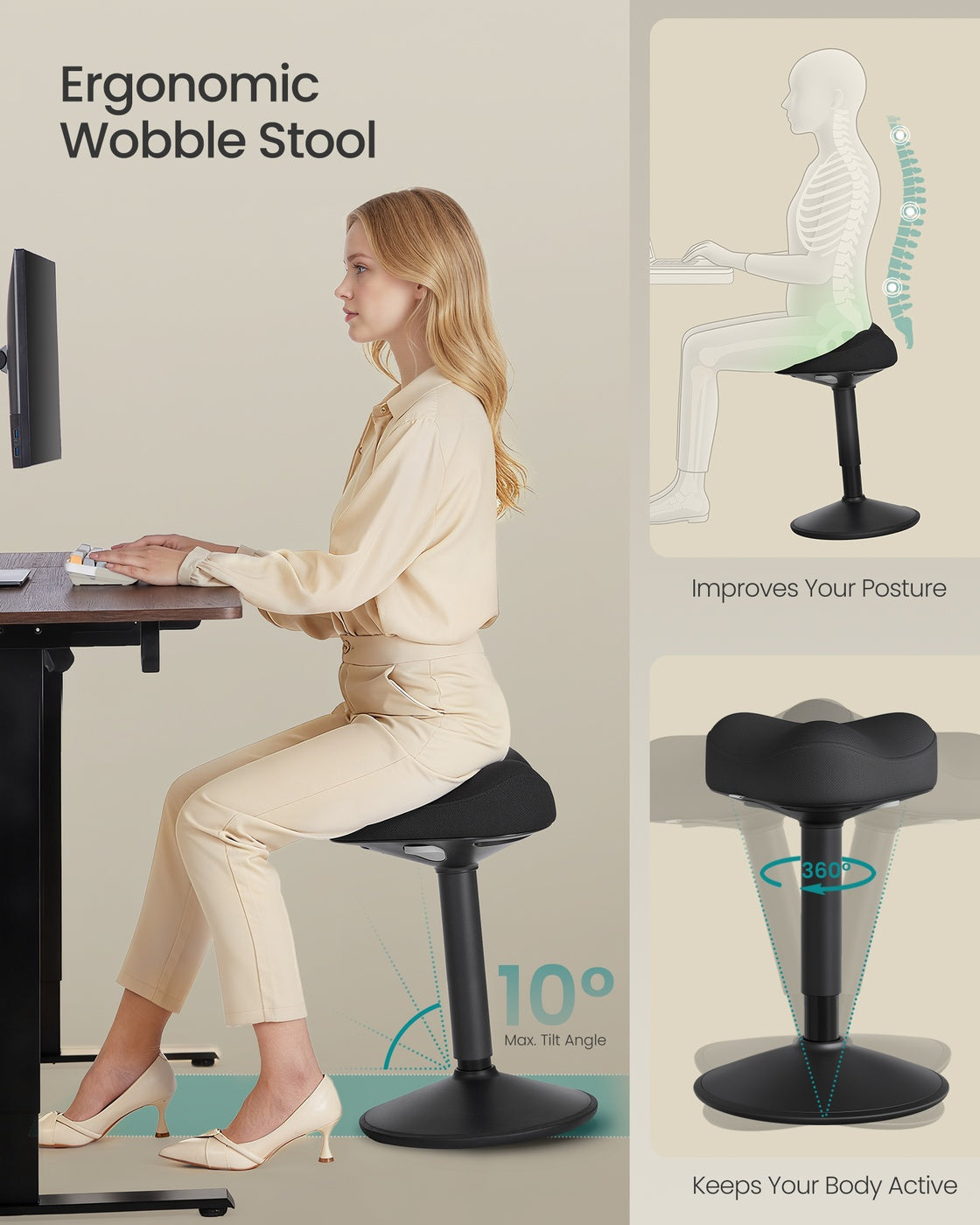 Adjustable Standing Desk Chair