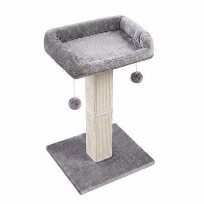 71 cm Scratching Post with Bed for Indoor Cats, Grey - image 1